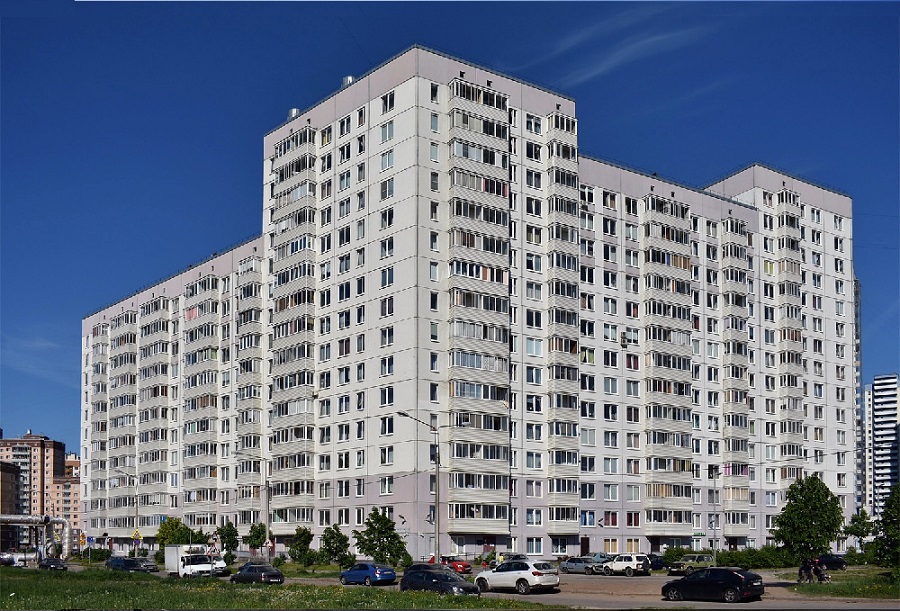 Residential building with built-in premises and detached closed parking, St. Petersburg, Primorsky district, Turistskaya str.